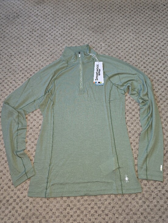 Smartwool Tops - Smartwool All Season Green Tea Merino 1/4 Zip Baselayer